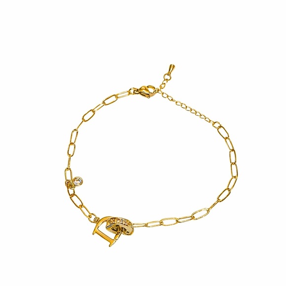 Dior Chain Bracelet in Gold with Crystals - Picture 4 of 5